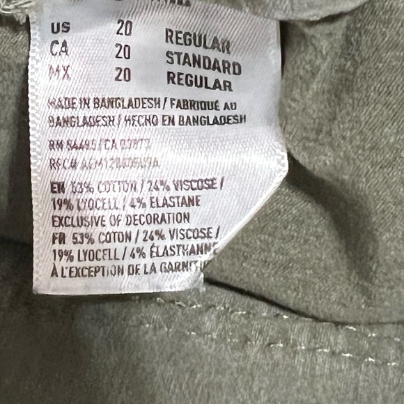 American Eagle Super Stretch High Waisted Ankle Zip Jogger Green Womens 20 - Picture 8 of 8